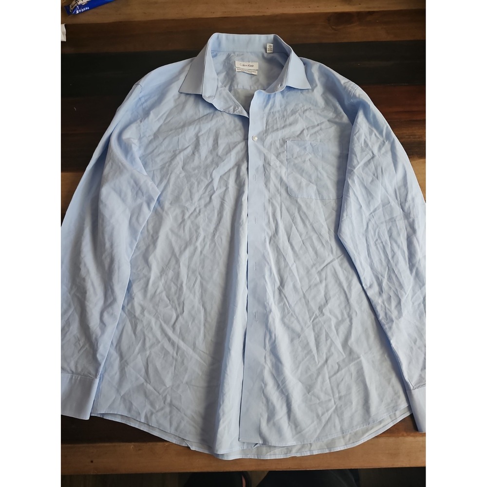 Calvin Klein Active Performance Stretch Dress Shirt Men's XL 17-17.5 34/35 0002